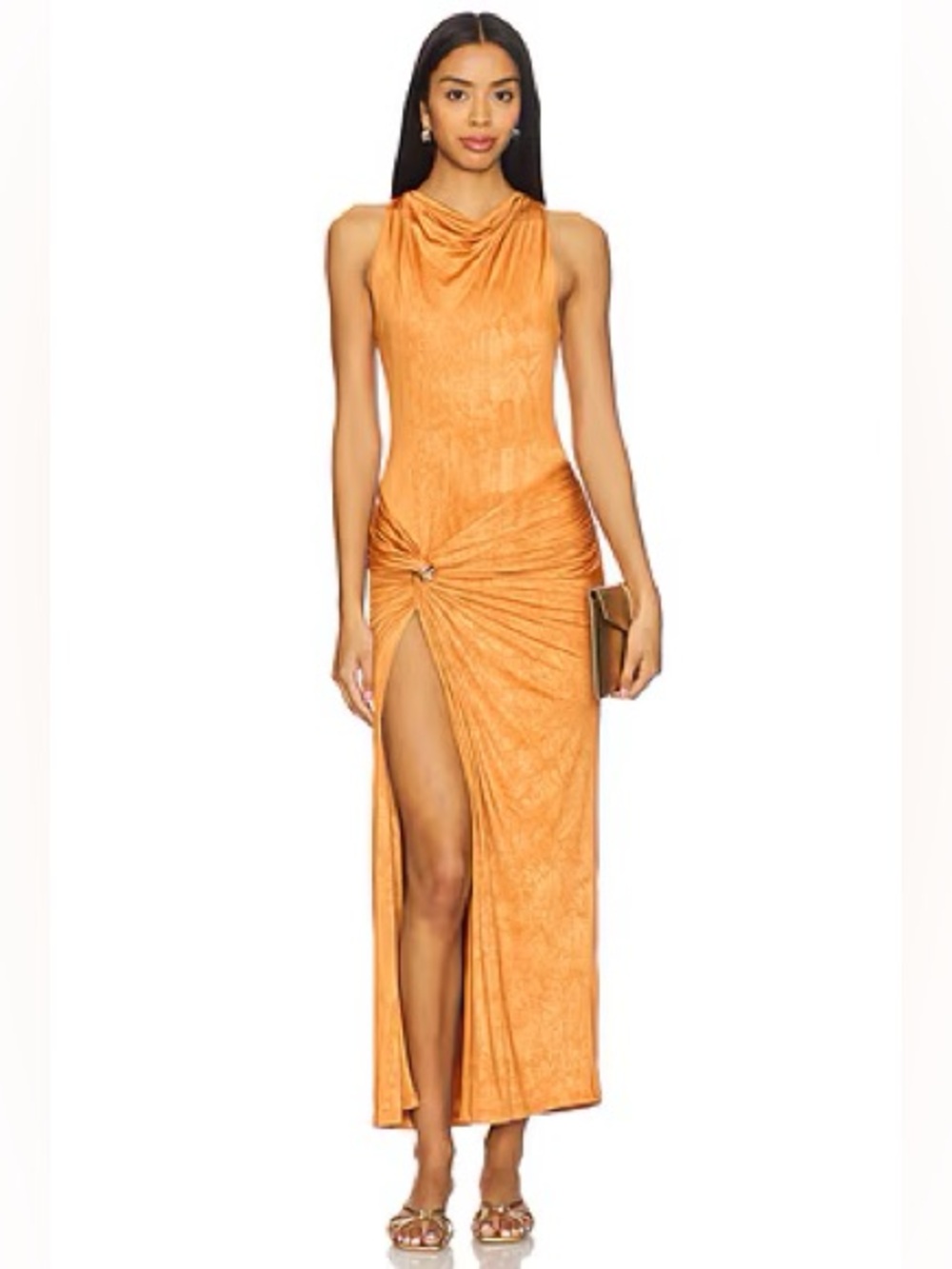 Significant Other Nala Dress in Cinnamon Orange Midi Dress Size 6 NWT